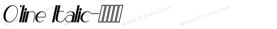 O'line Italic字体转换
